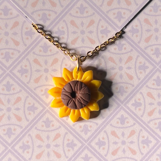 Collana Color Oro con Girasoli