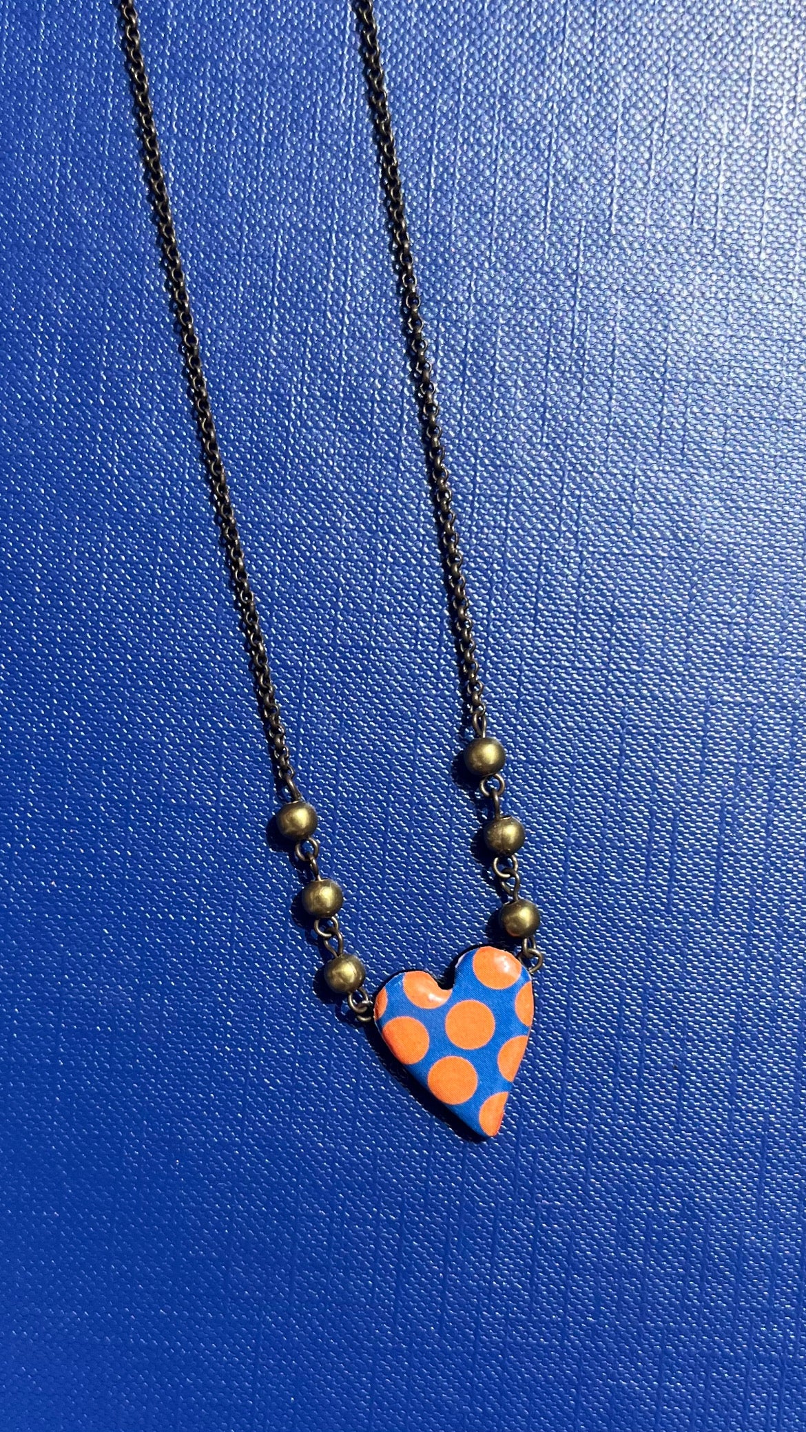 Orecchini Pois Arancio/Blu