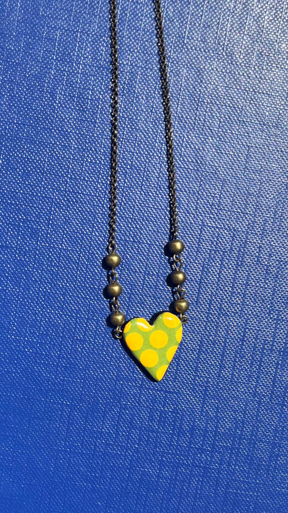 Collana Pois Giallo/Verde