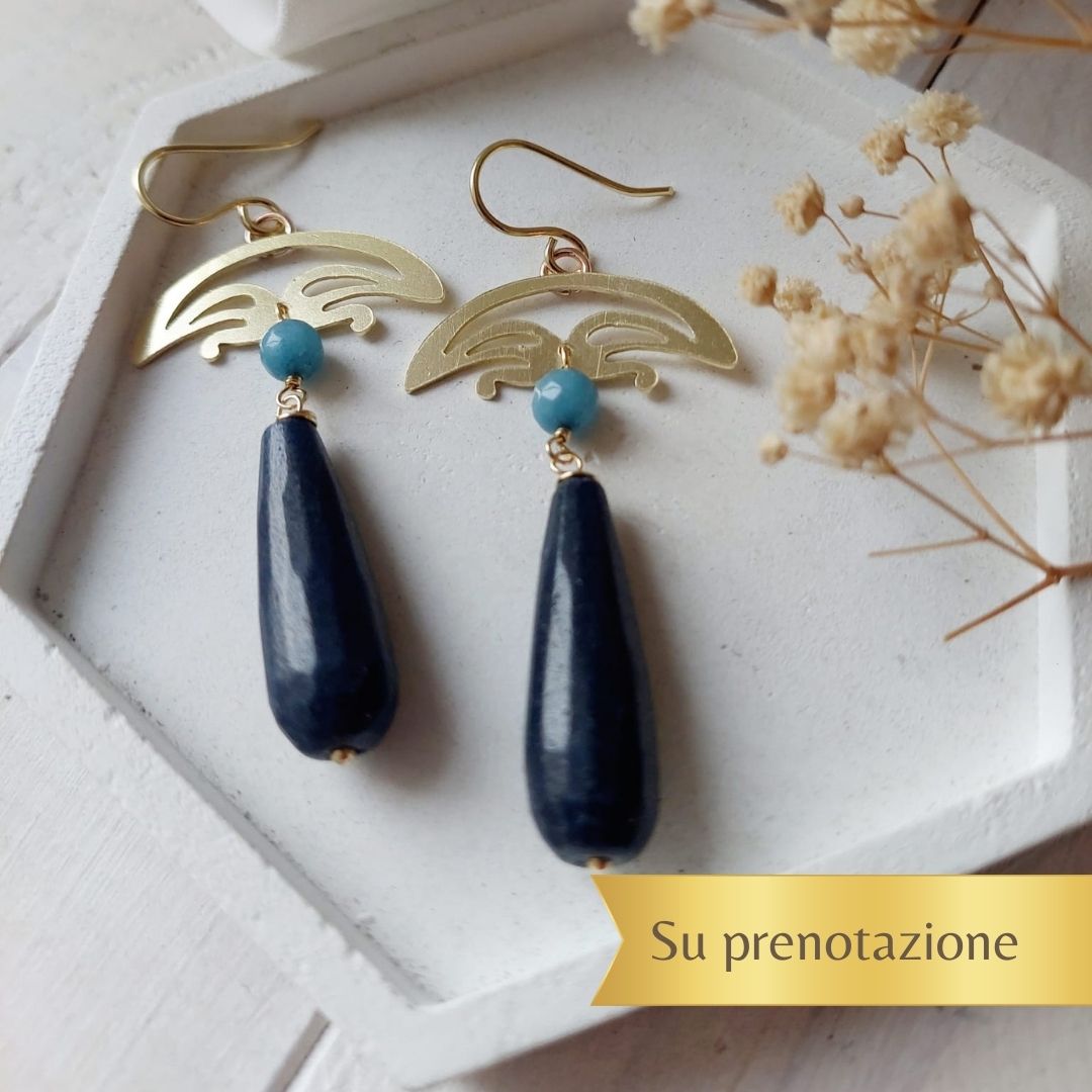 Orecchini Franca Florio blu PRENOTAZIONE