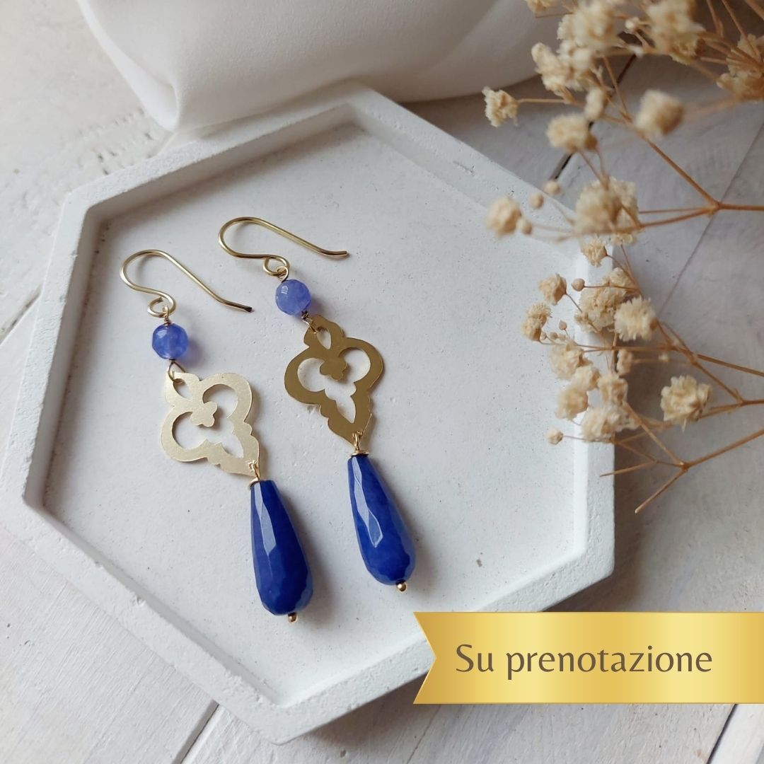 Orecchini Giuseppina Florio blu PRENOTAZIONE